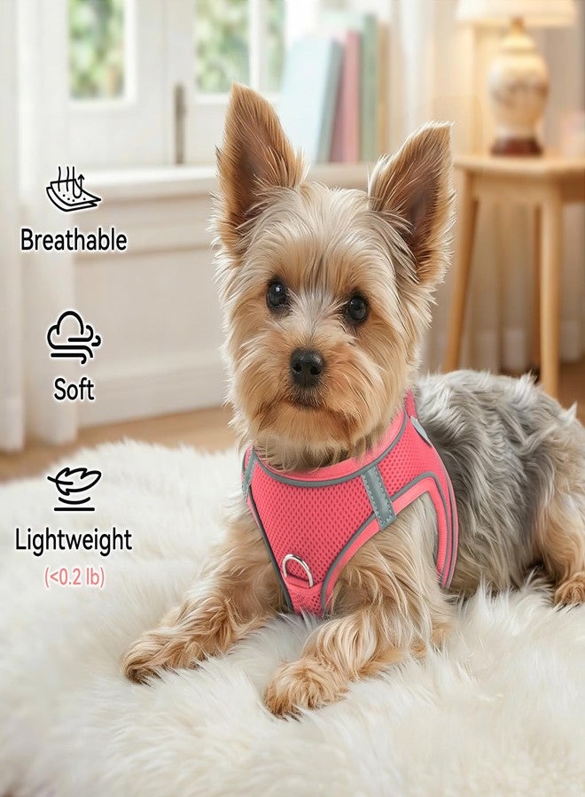 Joytale Small Dog Harness, Breathable Mesh Step-in Vest, Reflective Soft Padded Harnesses for Small and Medium Dogs, Pink, L - Image 4