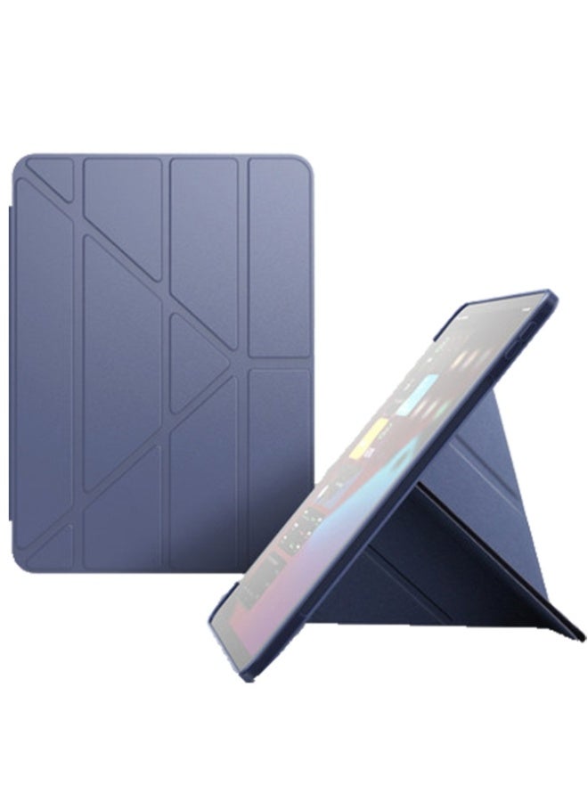 إغرين99 لـ [iPad Air 11 بوصة (2024 الإصدار السادس M2 / 2025 الإصدار السابع M3 / 2026 الإصدار الثامن M4)] [iPad Air 10.9 بوصة (2020 الإصدار الرابع / 2022 الإصدار الخامس)] غطاء حافظة، تصميم مصفوفة خلوية 4+ شكل Y، زوايا متعددة، استيقاظ/نوم تلقائي، لمسة جلدية مريحة، حامل Y شكل رفيع جدًا حافظة واقية، ظهر TPU ناعم، أزرق عميق - Image 2