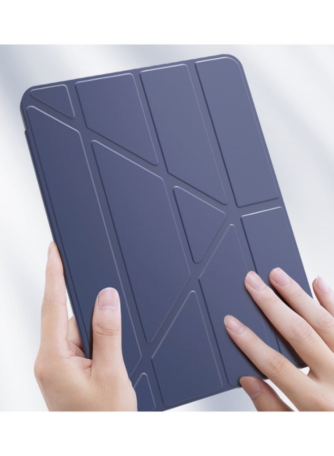إغرين99 لـ [iPad Air 11 بوصة (2024 الإصدار السادس M2 / 2025 الإصدار السابع M3 / 2026 الإصدار الثامن M4)] [iPad Air 10.9 بوصة (2020 الإصدار الرابع / 2022 الإصدار الخامس)] غطاء حافظة، تصميم مصفوفة خلوية 4+ شكل Y، زوايا متعددة، استيقاظ/نوم تلقائي، لمسة جلدية مريحة، حامل Y شكل رفيع جدًا حافظة واقية، ظهر TPU ناعم، أزرق عميق - Image 4