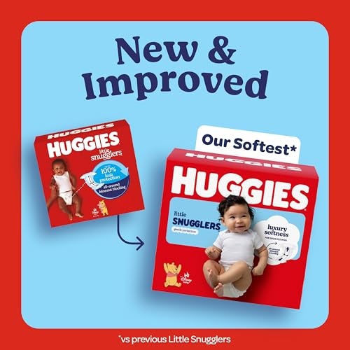 Huggies Size 1 Diapers Little Snugglers Baby Diapers Size 1 814 lbs 96 Count Packaging May Vary - Image 3