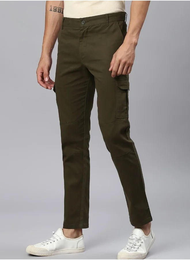 هوبرهولمي Dark Olive Pants For Men