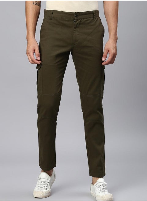 Dark Olive Pants For Men