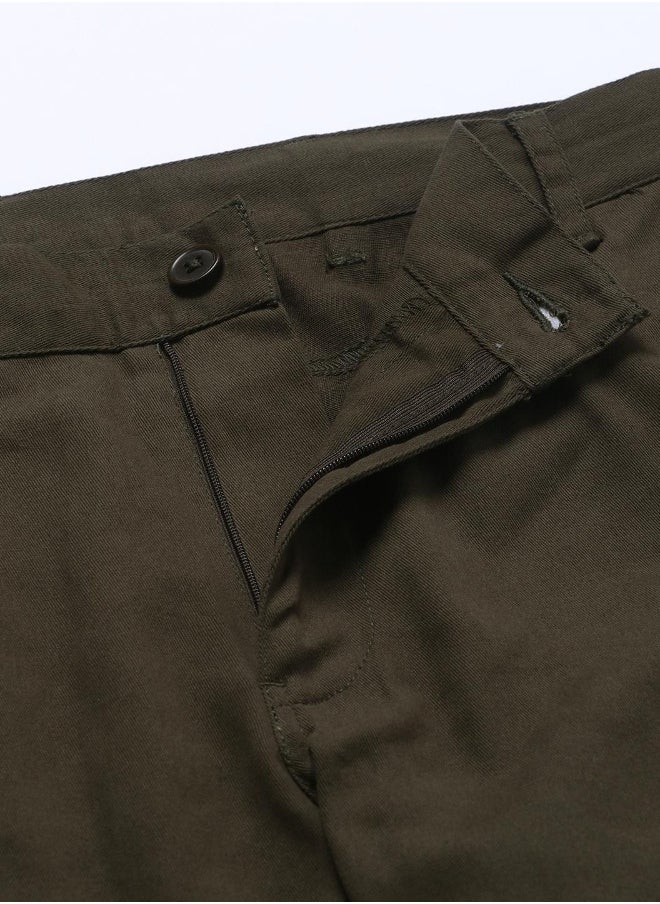 Dark Olive Pants For Men