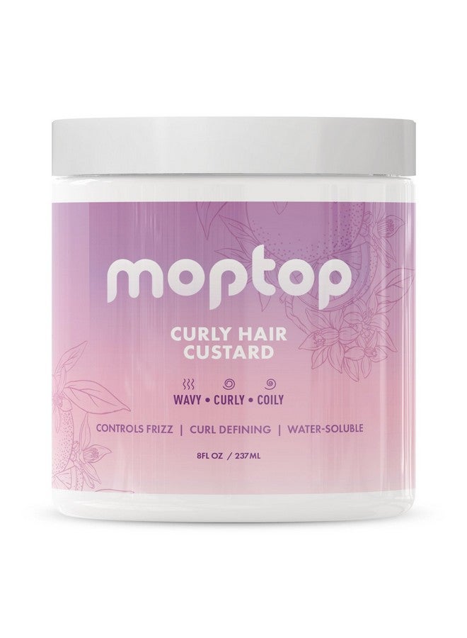 MopTop Curly Hair Custard Gel for Waves, Coils & Kinks - Anti-Frizz Curl Moisturizer, Definer & Lightweight Activator with Aloe, Great for Dry Hair, 8oz - Image 1