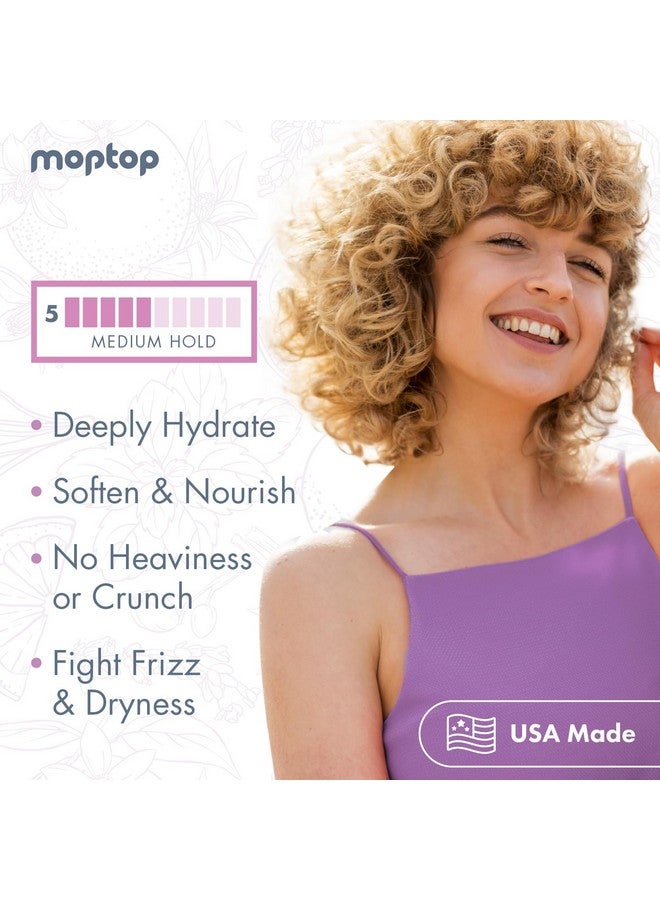 MopTop Curly Hair Custard Gel for Waves, Coils & Kinks - Anti-Frizz Curl Moisturizer, Definer & Lightweight Activator with Aloe, Great for Dry Hair, 8oz - Image 5