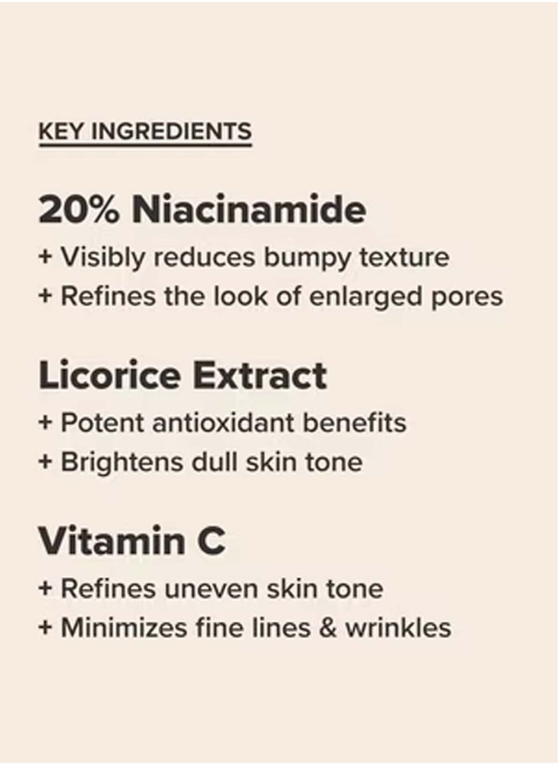 PAULA'S CHOICE - Paulas Choice Niacinamide 20% Treatment with Acetyl Glucosamine + Purslane for All Skin Types – Reduces the Look of Pores and Reinforces Elasticity 20 ml 0.67 fl.oz - Image 1