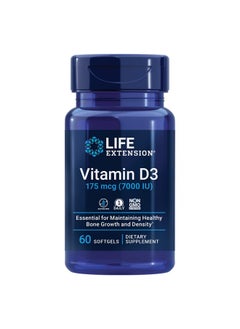 Life Extension Vitamin D3 175 Mcg (7000 Iu) Promotes Bone Health Brain Health And Immune Function Nongmo Glutenfree 1 Daily 60 Softgels  - Image 2