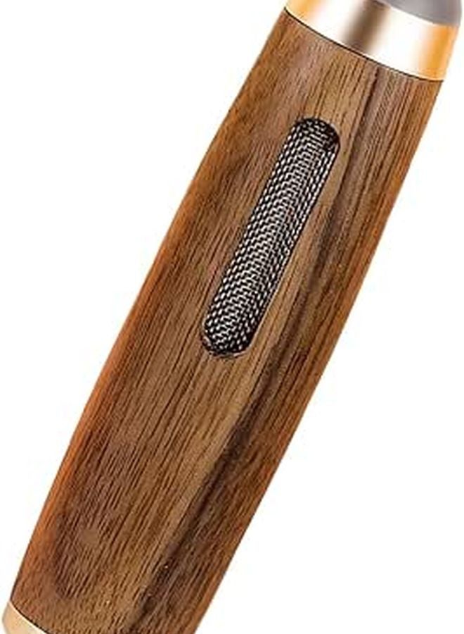 Walnut Wood Ashtray With Lid Pocket Sized Anti Odor For Home And Travel Gift Box 4 3 X 1 Inch - Image 1