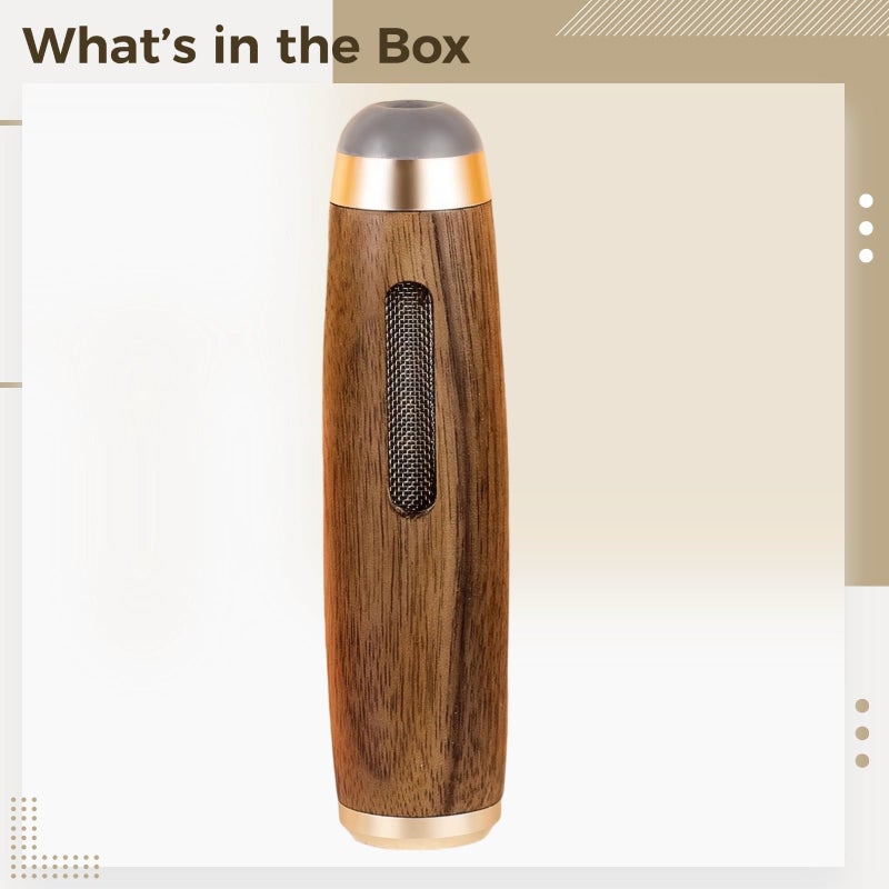 Walnut Wood Ashtray With Lid Pocket Sized Anti Odor For Home And Travel Gift Box 4 3 X 1 Inch - Image 3