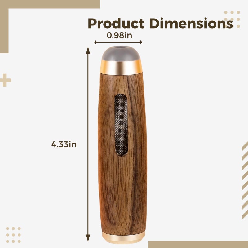 Walnut Wood Ashtray With Lid Pocket Sized Anti Odor For Home And Travel Gift Box 4 3 X 1 Inch - Image 4