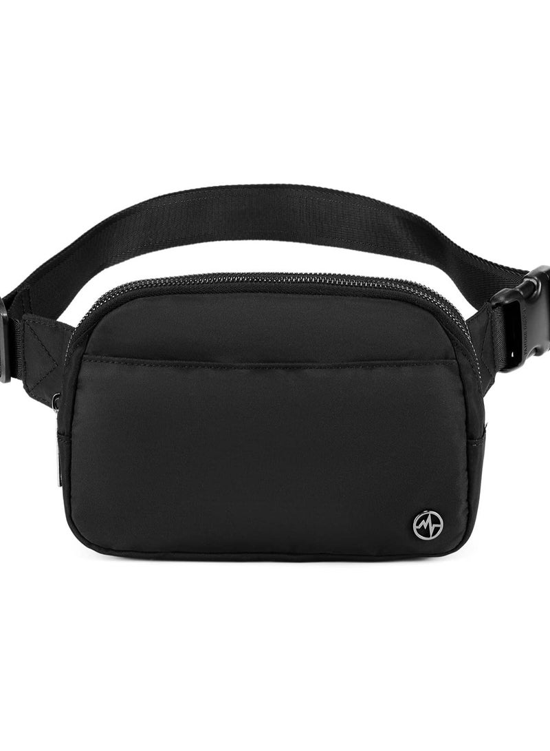 Everywhere Belt Bag for Women, 5 Zipper Pockets Nylon Crossbody Fanny Pack Purse - Image 1
