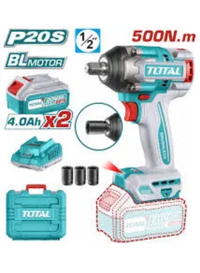 TOTAL Drill 20V with 2 Batteries and Charger / 3 Bits - Image 1
