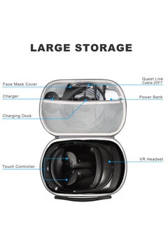 Generic Hard Travel Case for Meta Quest Pro and Quest 2 VR Headset Accessories Suitable for Home and Travel Storage Grey  - Image 4