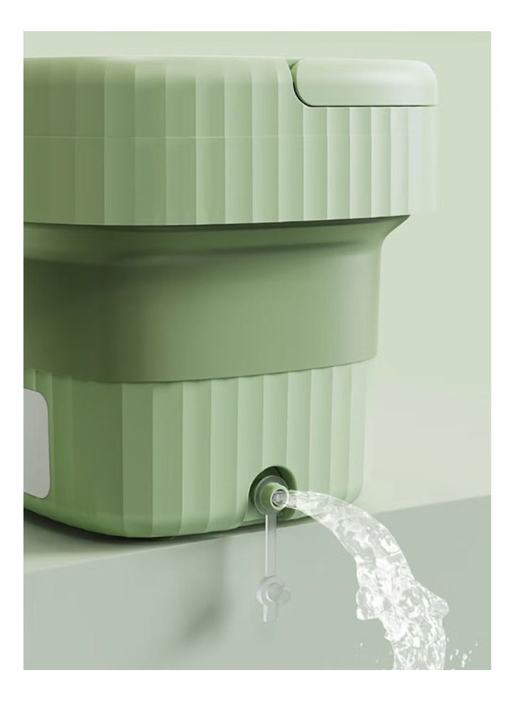 Portable Folding Mini Washing Machine 6L With Dehydration Basket 10W For Undergarments Socks and Baby Clothes - Image 2