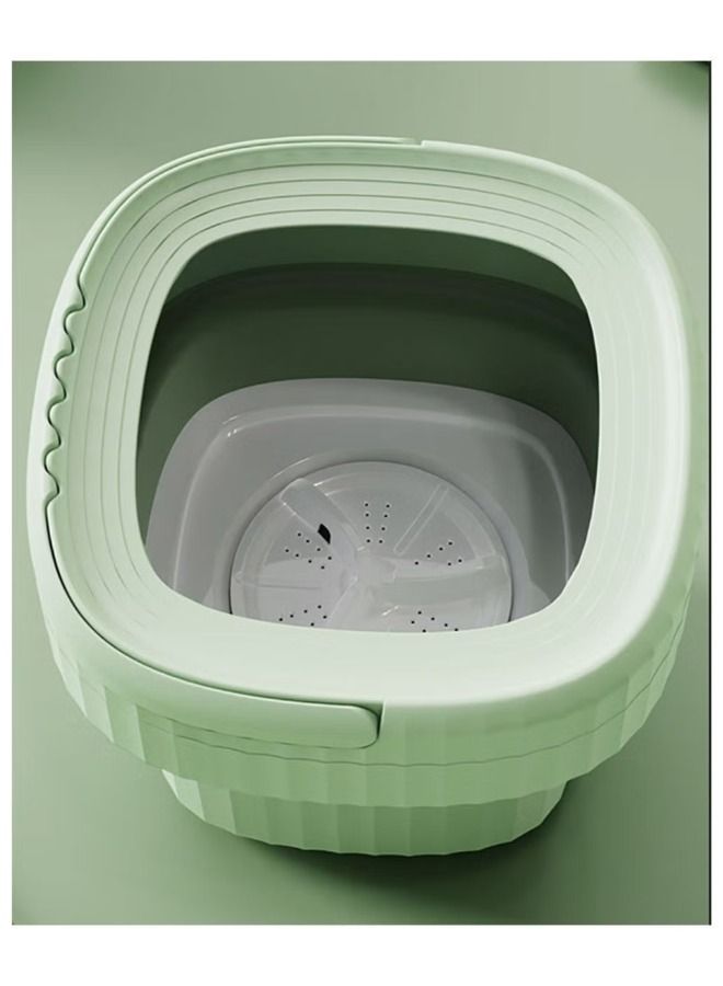 Portable Folding Mini Washing Machine 6L With Dehydration Basket 10W For Undergarments Socks and Baby Clothes - Image 3