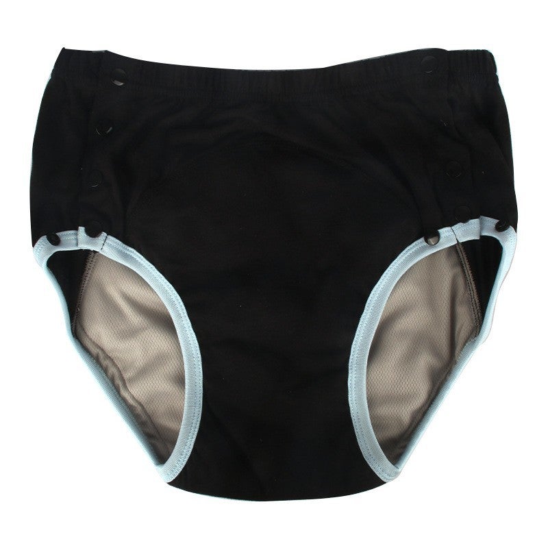 Generic Adult Cotton Washable Diapers Leakproof Incontinence Black 