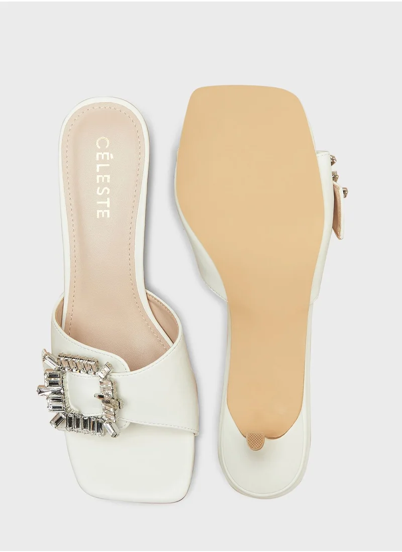 Celeste Single Strap Mid Heel Sandals