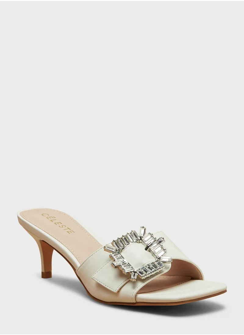 Celeste Single Strap Mid Heel Sandals