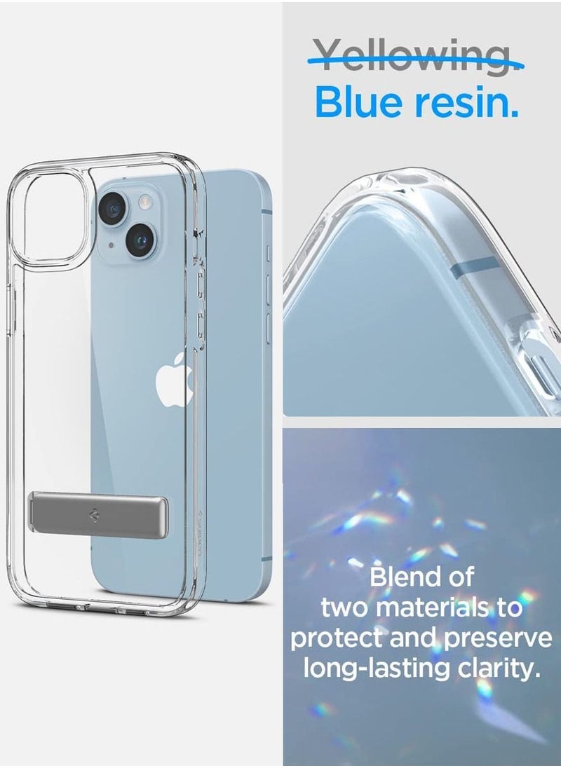 Spigen Ultra Hybrid S iPhone 14 Case Cover with Kickstand - Crystal Clear  - Image 4