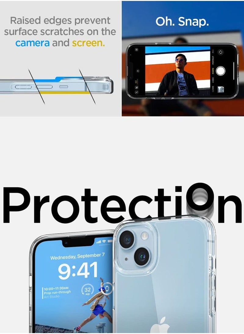 Spigen Ultra Hybrid S iPhone 14 Case Cover with Kickstand - Crystal Clear  - Image 5