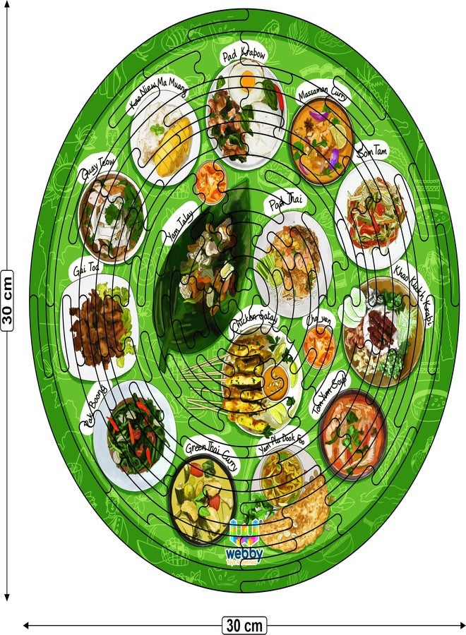 Webby Noozles Thai Food Wooden Puzzle, 70 Pcs for Boys and Girls - Image 5