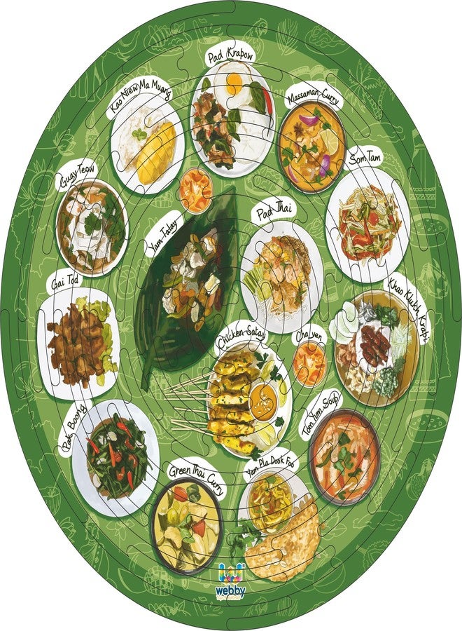 Webby Noozles Thai Food Wooden Puzzle, 70 Pcs for Boys and Girls - Image 2