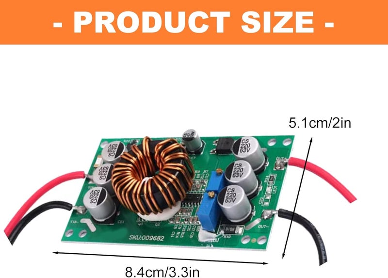 600W Boosts Converter 10-60V to 12-60V Output Step Up Drive Power Board Adjustable Power Supply Module High Efficiency - Image 4