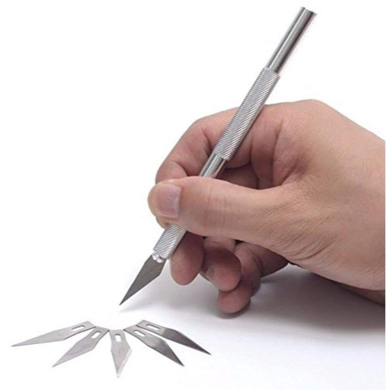 Diy Crafts CTDIYHI37289 Wood Carving Pen Paper Cutter Sculpting Cutting Knife With Blades Pack of 6 2 Multicolor - Image 2