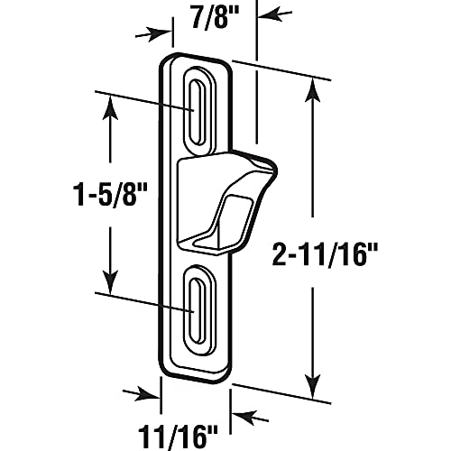 Prime-Line E 2040 Chrome Plated Diecast, Sliding Door Keeper (Single Pack) - Image 2
