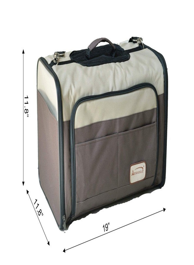 Armarkat PC102R Beige & Chocolate Pet Carrier - Image 3