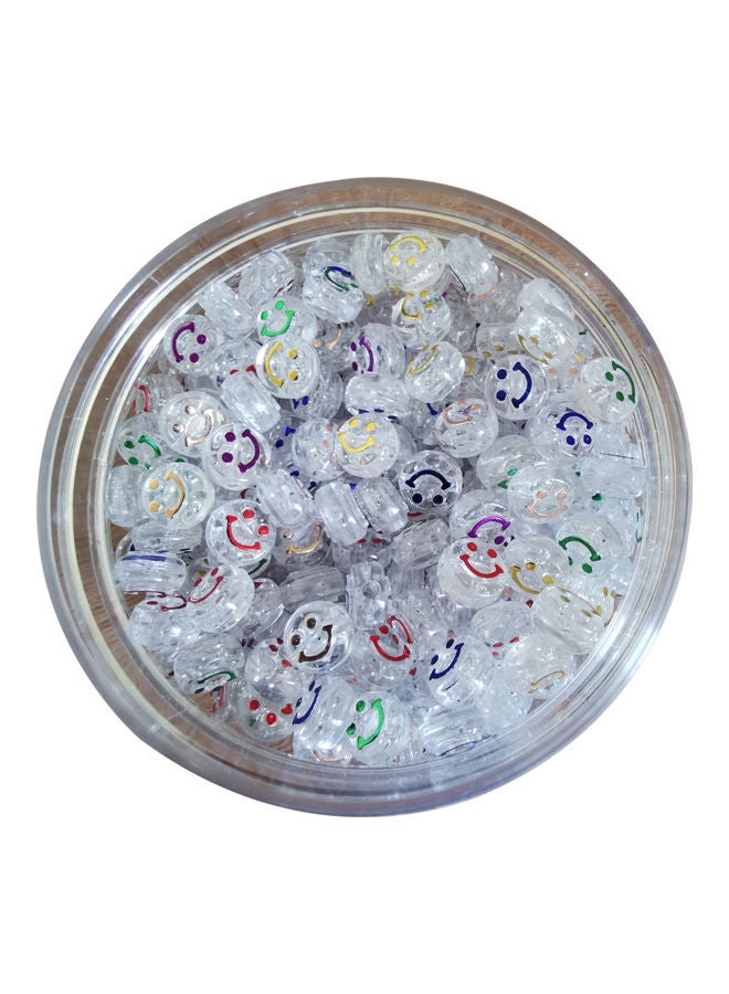 NIBEMINENT 250-Piece Craft Making Smiley Face Beads 0.10x0.6cm - Image 1