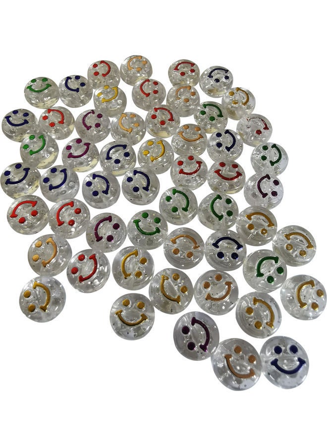 NIBEMINENT 250-Piece Craft Making Smiley Face Beads 0.10x0.6cm - Image 3