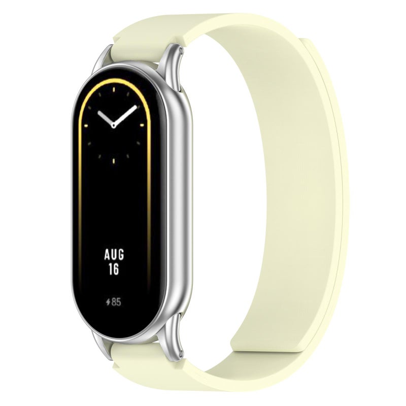 erorex For Xiaomi Smart Band 10 / 9 / 8 Soft Silicone Magnetic Watch Band(Milky White) - Image 1