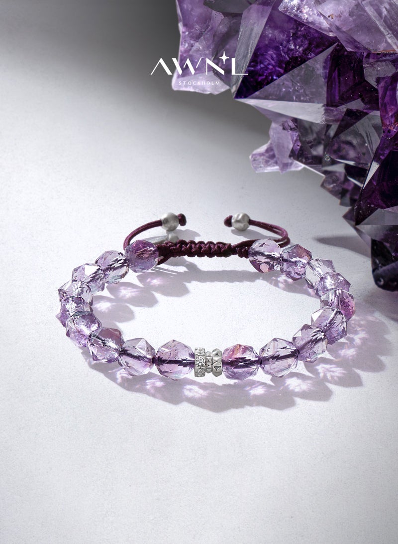 AWNL Women's Beaded Bracelet with Amethyst, Rosa Roxburghii Charm with S925 Sterling Silver Gift for Girlfriend  Wife Daughter - Image 1