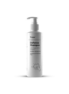 Traya Traya Defence Shampoo | Cleansing Shampoo for Scalp Nourishment & Hair Health | Contains Biotin, Niacinamide, Piroctone Olamine & Anagain | Sulphate & Paraben Free Shampoo For Women & Men |180 ml  - Image 1