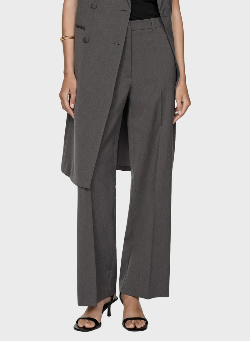 MANGO Pleated Straight Pant
