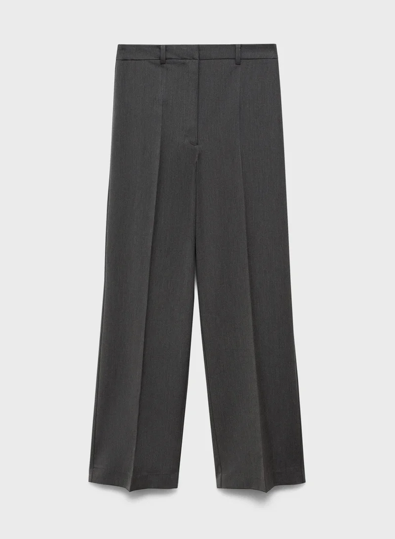 MANGO Pleated Straight Pant