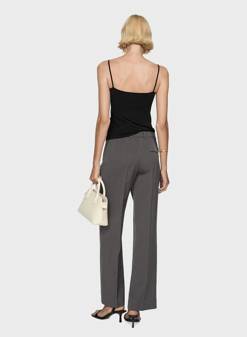 MANGO Pleated Straight Pant