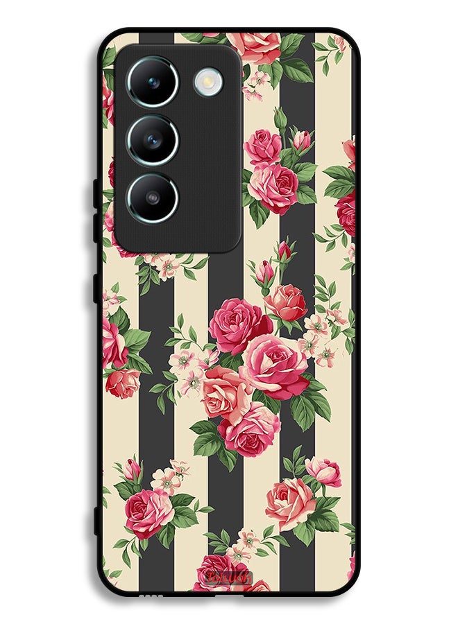 Tolwak Vivo V30 Lite 4G Protective Case Cover Roses Pattern - Image 1
