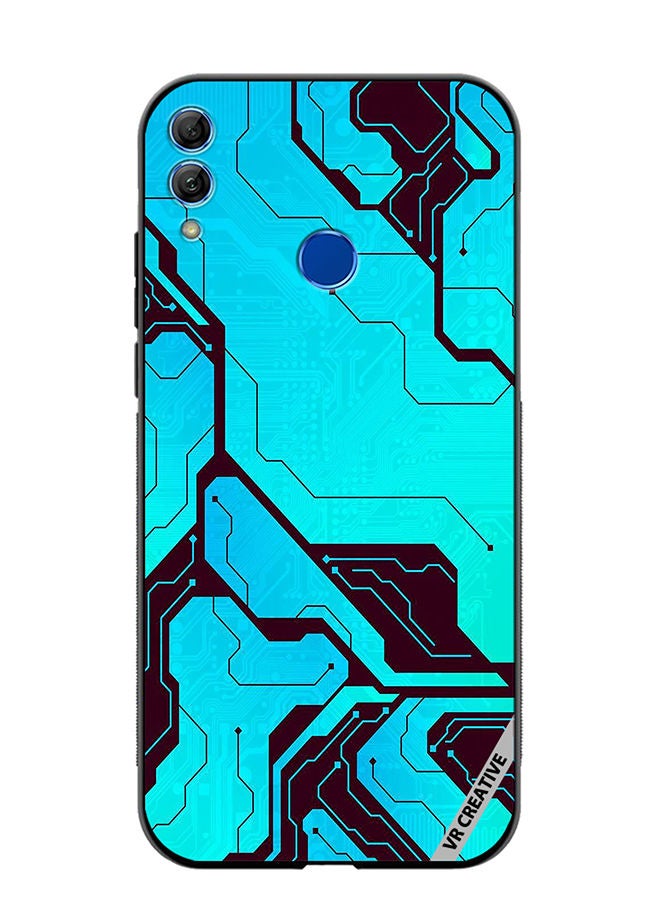 Protective Case Cover For Honor 10 Lite Tech A-02 Design Multicolour