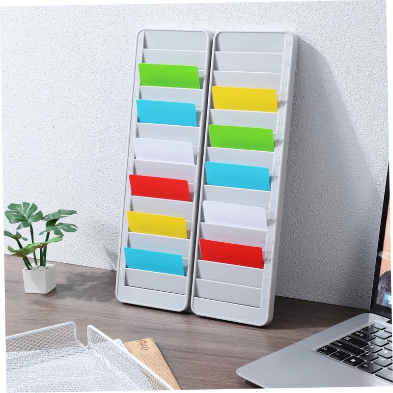 Wall Mounted Card Holder Rack With Slots For Office Warehouse Factory Storage - Image 3