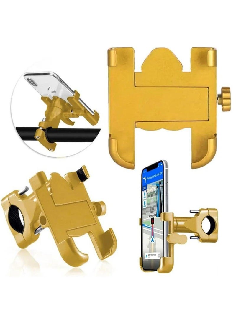 Generic Universal Waterproof Metal Mobile Holder 360° with Mounting Clip & GPS Navigation System for All Bikes & Cars - Fits Devices from 3.5 to 7 Inches  - Image 1