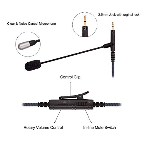 ABLET Cable Boom Microphone - Volume Control for PlayStation PS4 or Xbox One Controller, PC - Boompro Gaming Mic Compatible with Audio Technica ATH-M50x, ATH-M40x, ATH-M70x Headphones 150CM - Image 2