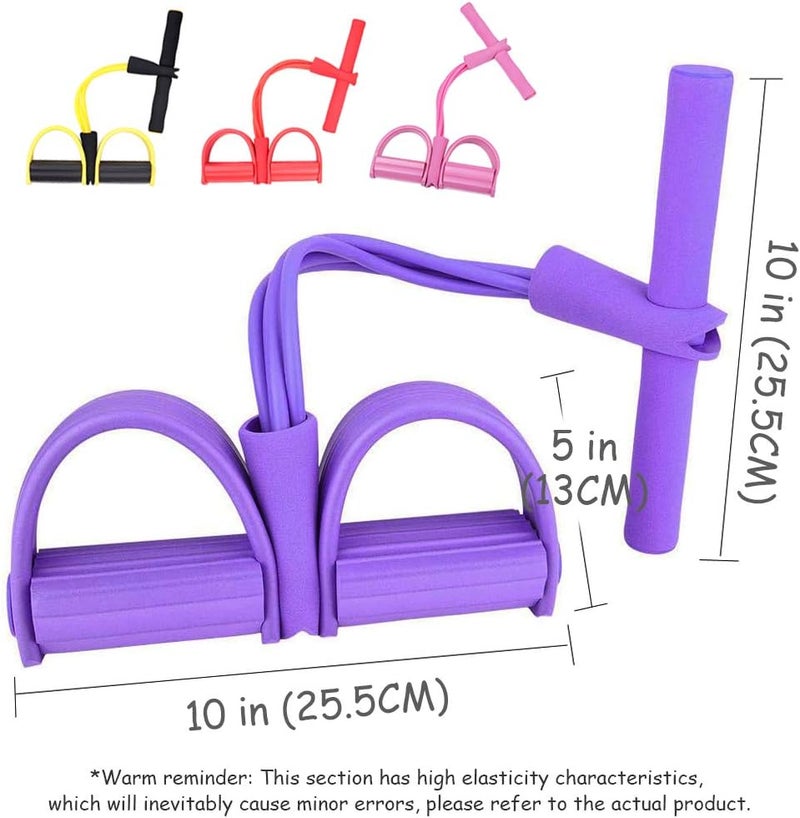 Pahajim 4-Tube Foot Situp Pedal - Multi-Function Resistance Tension Rope for Fitness - Image 3