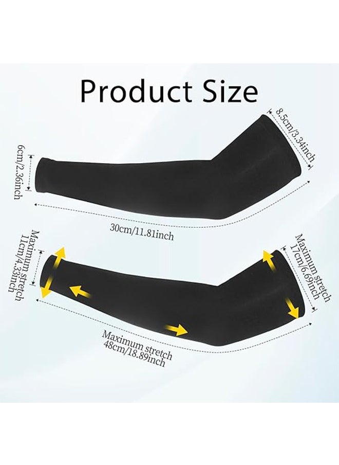 Generic - 2 Pairs Kids Arm Sleeves Youth Arm Sleeves Breathable Elastic Arm Compression Sleeve Outdoor Sport Protection Arm Sleeves for Volleyball Football Baseball Basketball Youth Boys Girls - Image 1