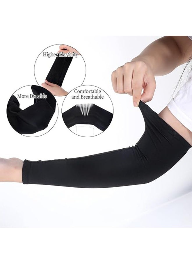 Generic - 2 Pairs Kids Arm Sleeves Youth Arm Sleeves Breathable Elastic Arm Compression Sleeve Outdoor Sport Protection Arm Sleeves for Volleyball Football Baseball Basketball Youth Boys Girls - Image 1