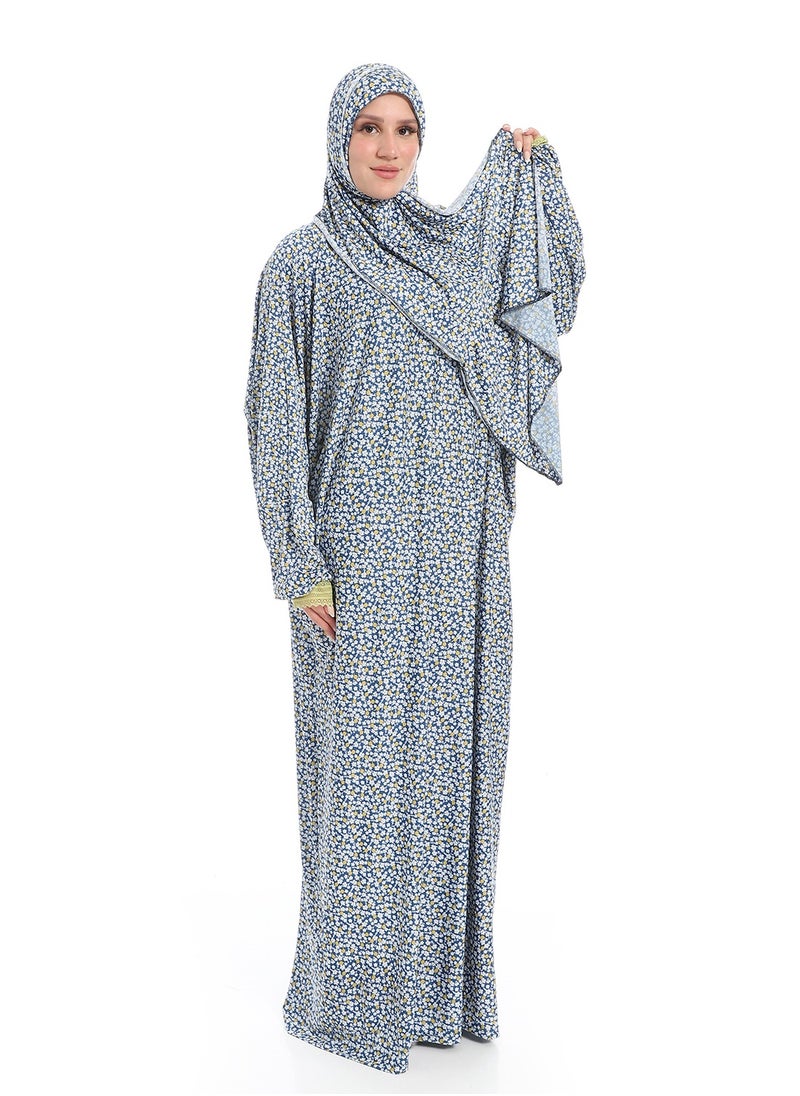 سيزار اسدال صلاة حريمي مزود بنقش ورد  - Image 5