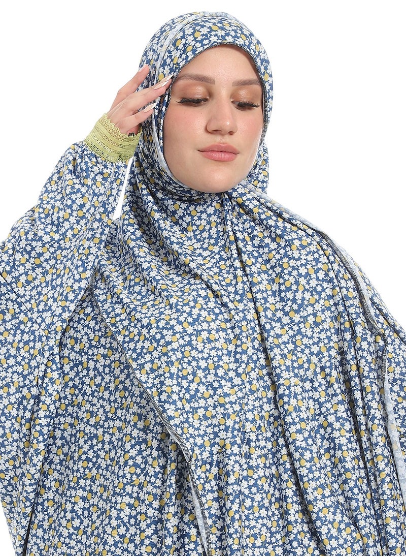 سيزار اسدال صلاة حريمي مزود بنقش ورد  - Image 3