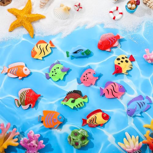 LHSYFBZ 36pcs Plastic Tropical Mini Fish Toy Set for Childrens Party Supplies and Decoration - Image 5