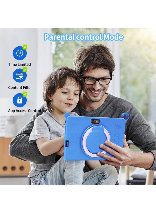 بست جهاز لوحي للأطفال K7 بشاشة 7 بوصات، وذاكرة 32 جيجابايت، وذاكرة وصول عشوائي (RAM) سعة 2 ميجابايت، وواي فاي، باللون الأزرق - Image 5